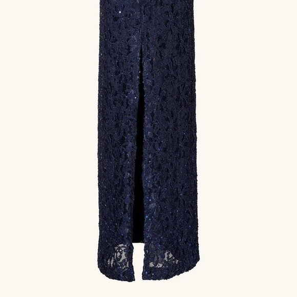 NWT Connected Apparel Merlot Side Slit Gown - Picture 4 of 4